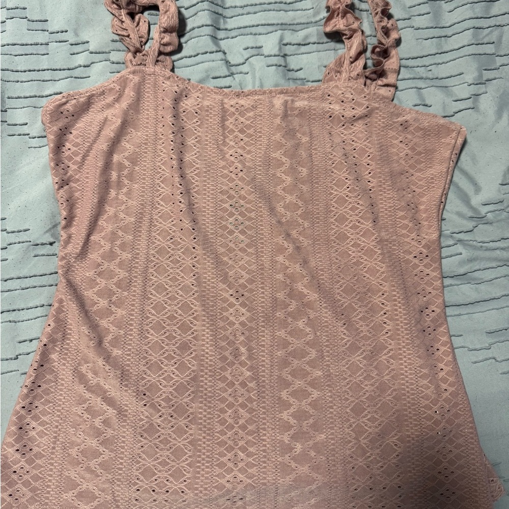 Elegant Pink Lace Women’s Top